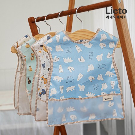 Lieto ผ้ากันเปื้อนเด็ก ทรงเสื้อกั๊กแบบกันน้ำ ลาย Polar bear