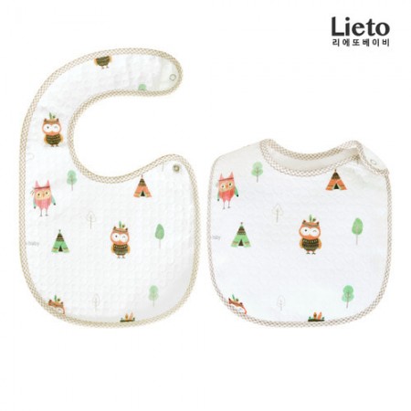 Lieto ผ้ากันเปื้อนเด็ก แบบกันน้ำ ลาย indi