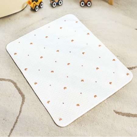 Lieto ผ้ารองฉี่เด็ก ผ้ารองที่นอนเด็กแบบกันลื่น Organic bamboo 100% ลาย หมี(Little bear)