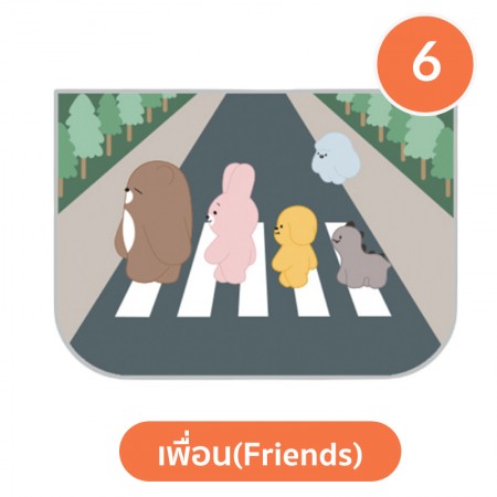 Lieto ผ้าม่านบังแดด สำหรับลูกน้อย ลาย เพื่อน(Friends)