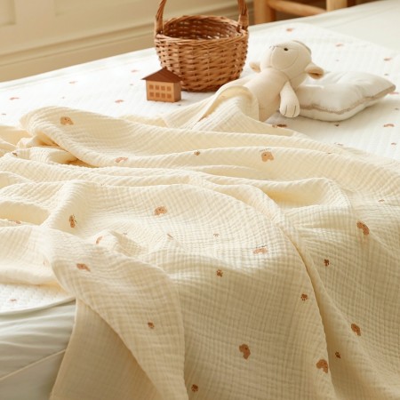 Lieto Pure Cotton Double gauze Blanket ผ้าห่มนวมบางสำหรับทารก