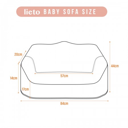 Lieto Baby Sofa รุ่น Foryou Coji โซฟา 2 ที่นั่งสำหรับลูกน้อย