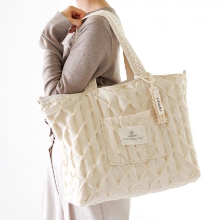 LIETO x YMMAMA Big Yum Bag ลายลูกไม้สีเบจ (Beige Lace) กระเป๋าคุณแม่ กระเป๋าใส่ขวดนม กระเป๋าใส่ผ้าอ้อม ใบใหญ่จุได้เยอะ