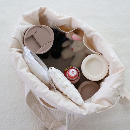 LIETO x YMMAMA Big Yum Bag ลายลูกไม้สีเบจ (Beige Lace) กระเป๋าคุณแม่ กระเป๋าใส่ขวดนม กระเป๋าใส่ผ้าอ้อม ใบใหญ่จุได้เยอะ