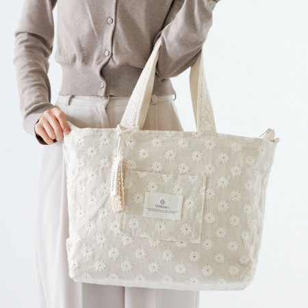 LIETO x YMMAMA Big Yum Bag ลายดอกไม้ (Natural Flower) กระเป๋าคุณแม่ กระเป๋าใส่ขวดนม กระเป๋าใส่ผ้าอ้อม ใบใหญ่จุได้เยอะ