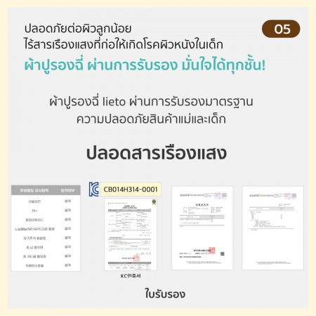 New Lieto ผ้ารองฉี่เด็ก ผ้ารองที่นอนเด็กกันลื่น Organic Cotton 100% ลาย เชอร์รี่ (Cherry)