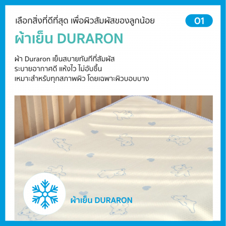 Lieto ผ้าเย็น Duraron ผ้ารองฉี่เด็ก แผ่นรองซับปัสสาวะ กันน้ำ เย็นสบาย ลาย คูลลาล่า (Cool Lala)
