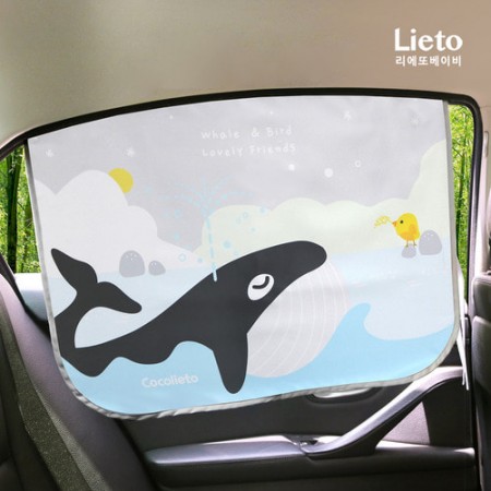Lieto ผ้าม่านบังแดด สำหรับลูกน้อย ลาย Whale